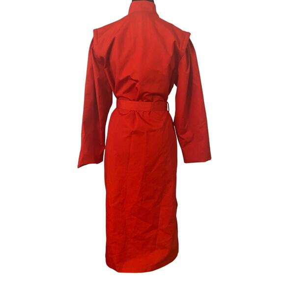 Vintage Misty Harbor Red Trench Coat Womens Size 8 Regular USA ILGWU Union Label - Picture 2 of 15